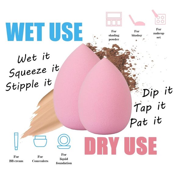 12pcs Beauty Foundation Holder Blending Cosmetic Puff Flawless Sponges - Picture 4 of 7